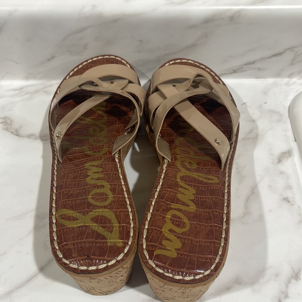 Women’s Sam Edelman Cork Wedge Sandals - Picture 5 of 7